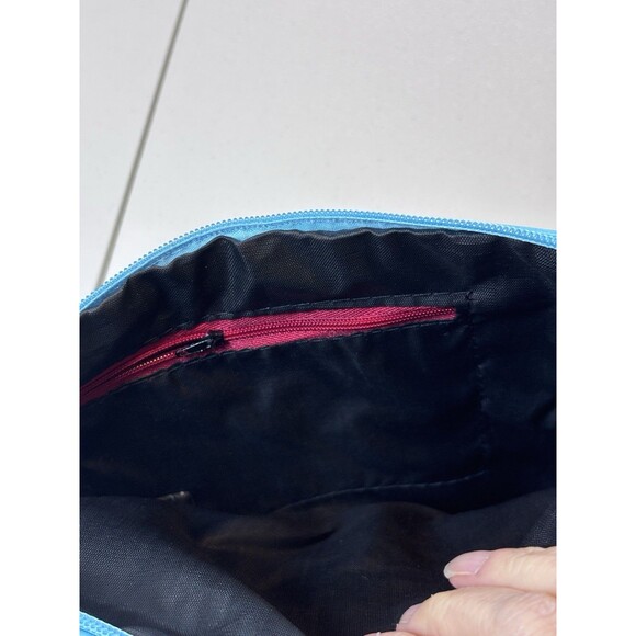 Women's Handbag Satchel Purse With Flower One Size CHUNS Turquoise NWT - Picture 5 of 5